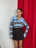 Maglia camicia a righe