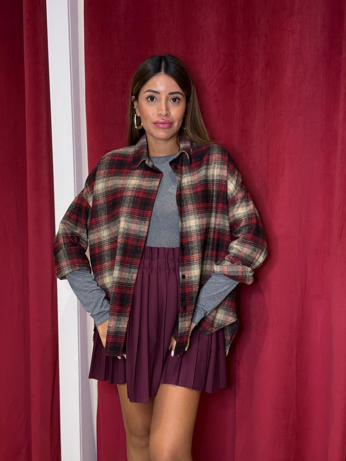 Mini gonna plissettato