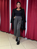 Pantalone gessato strass