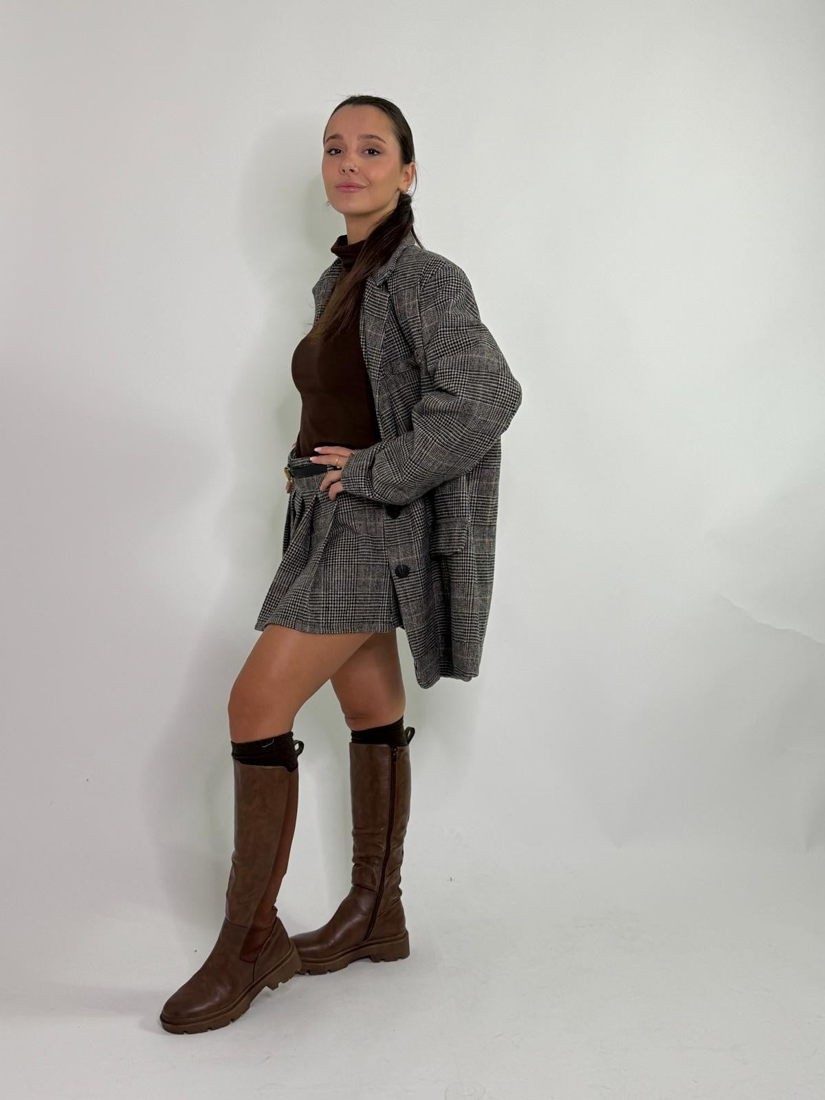 minigonna a quadretti