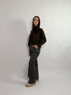 Pantalone palazzo ecopelle