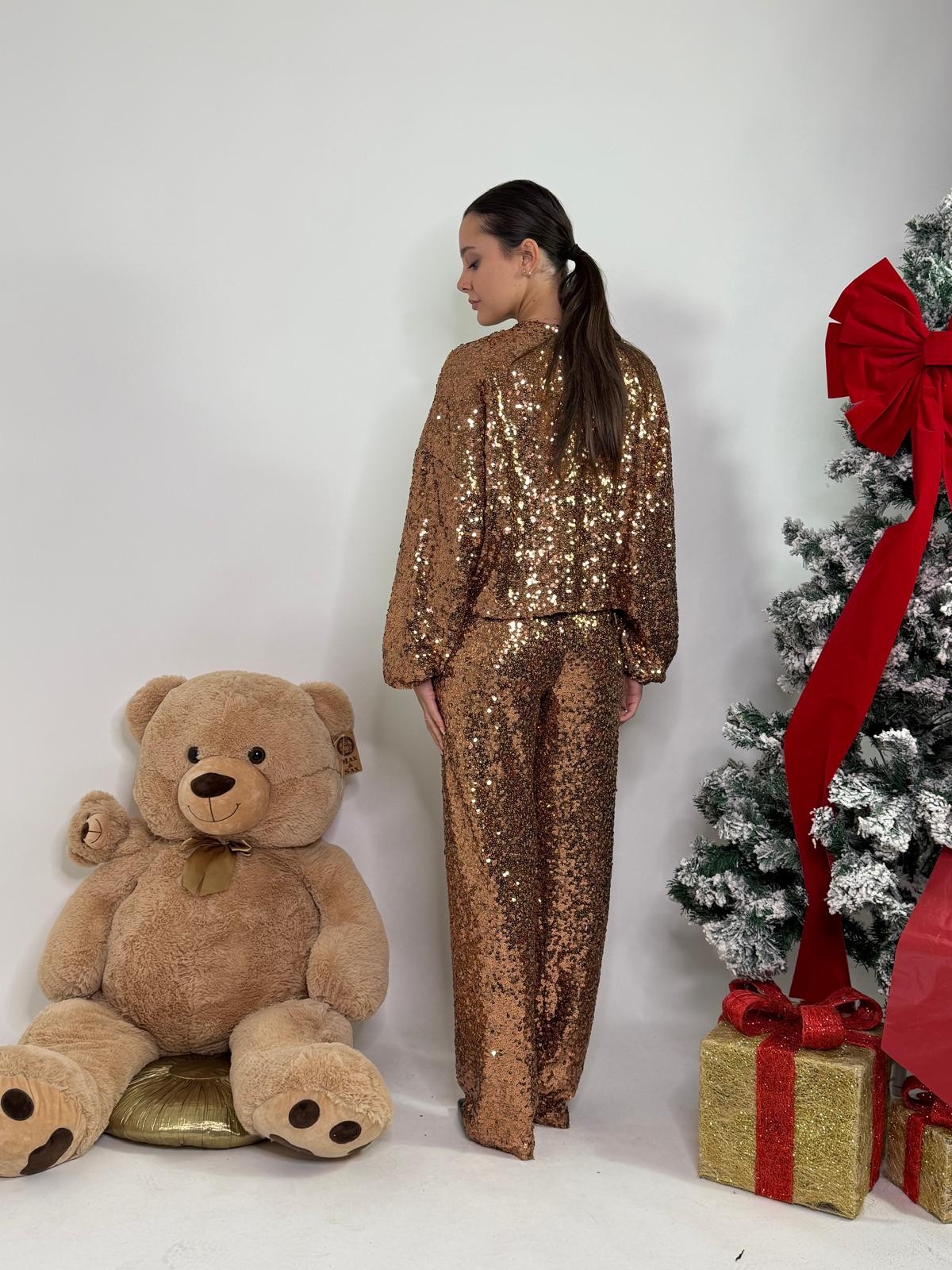 Pantalone in paillettes