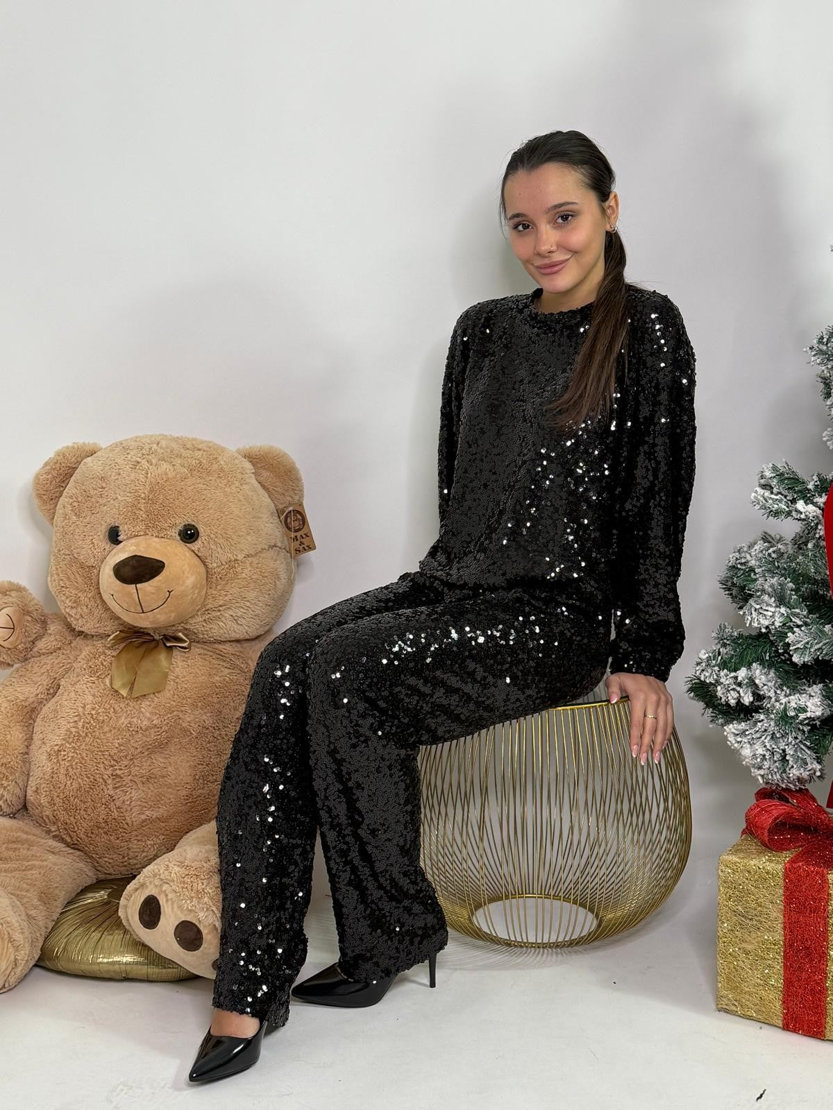 Pantalone in paillettes