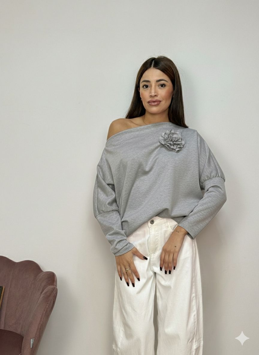 Maglia con Spilla Rose