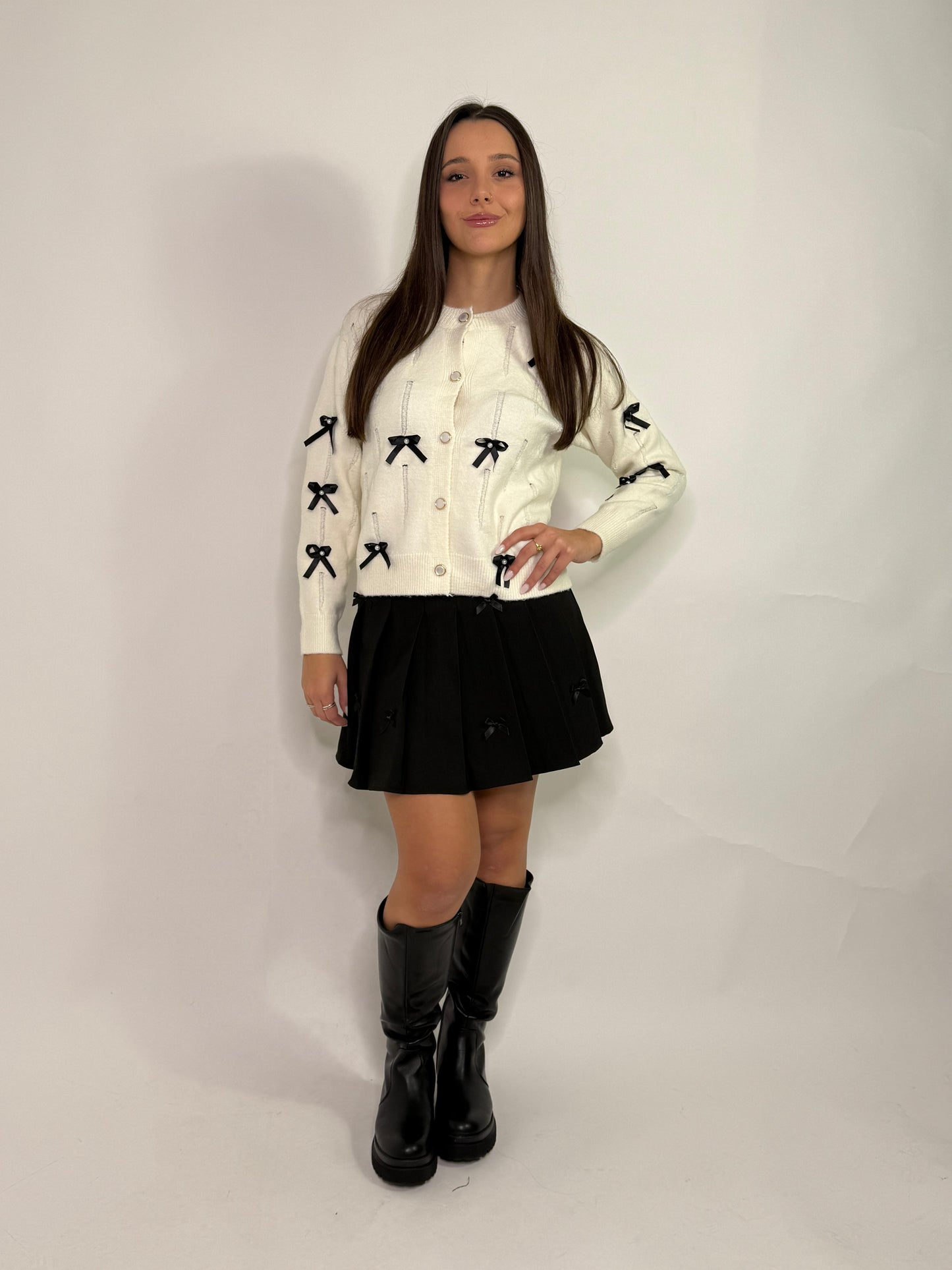 Cardigan fiocchetto