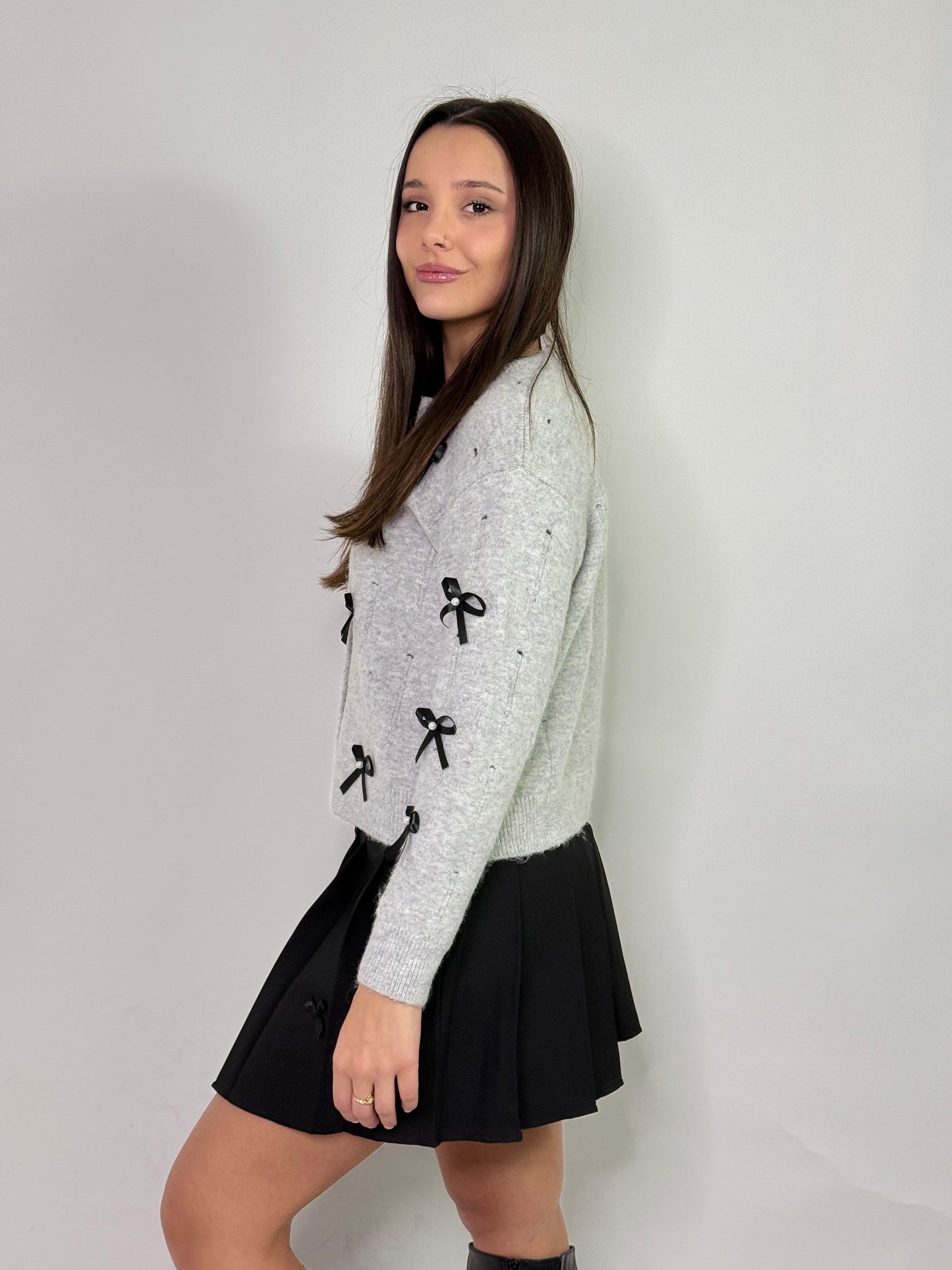 Cardigan fiocchetto
