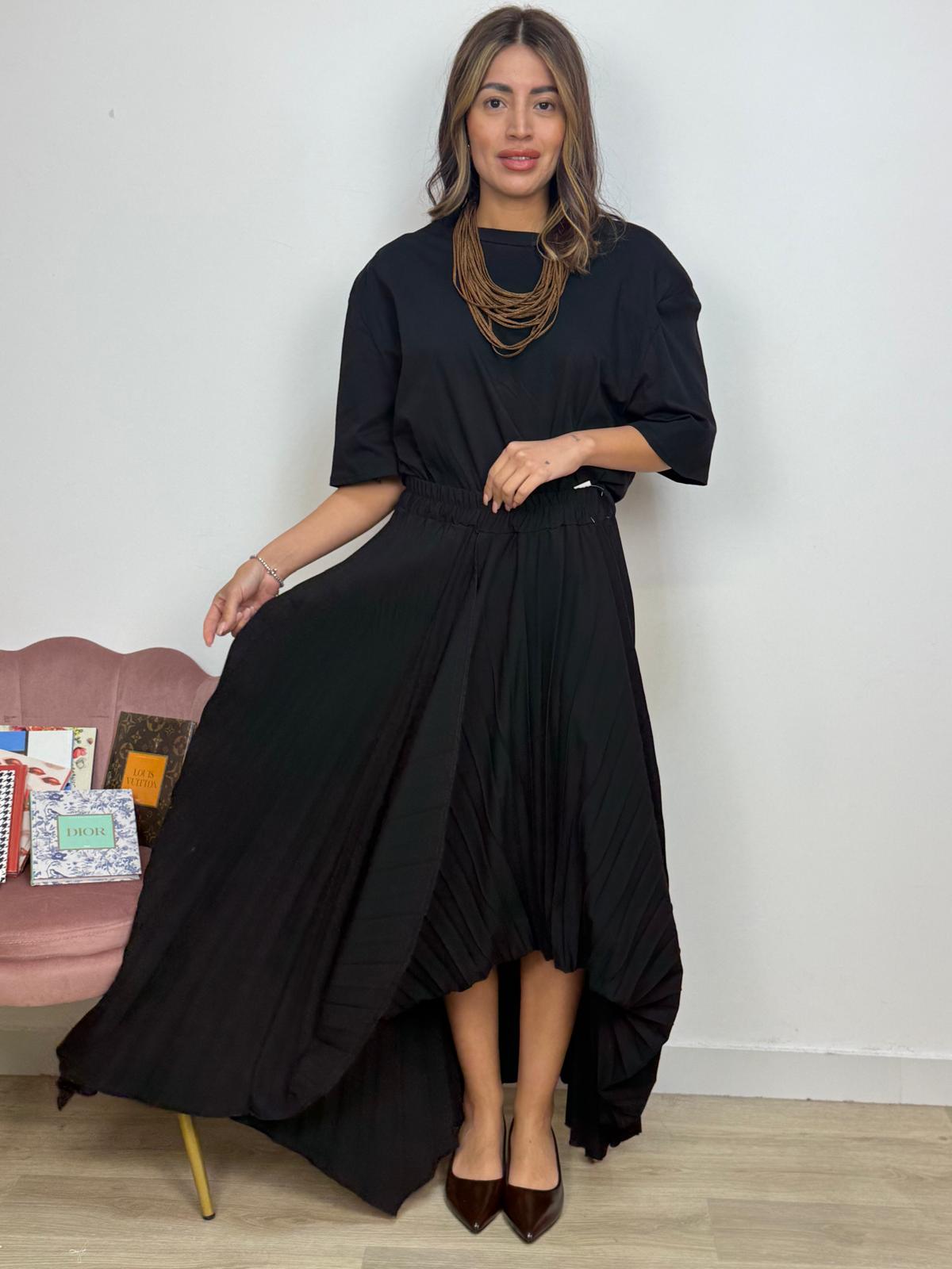 Gonna Plissettata Assimetrica