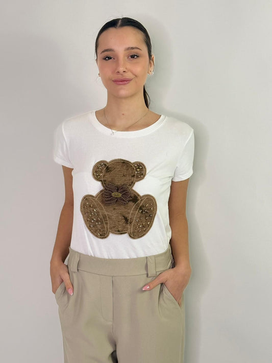 T-shirt orso peluche