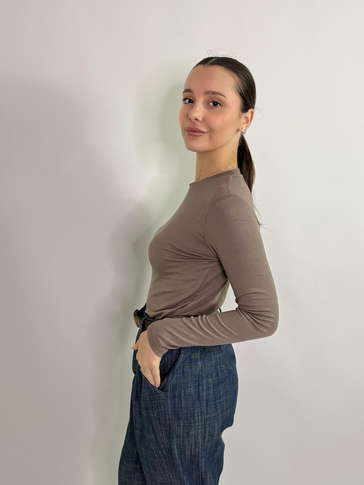 Maglia girocollo basic