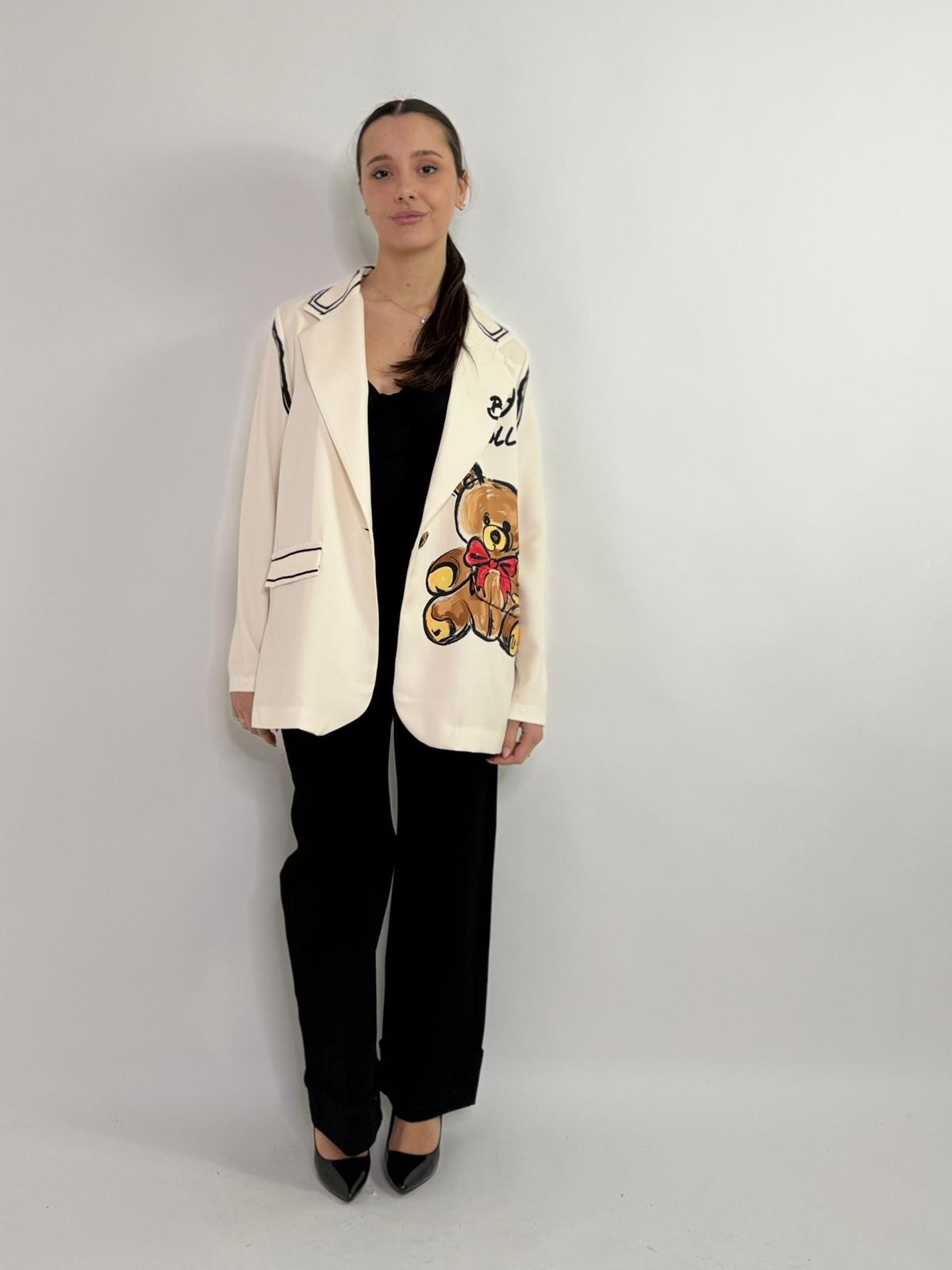 Pantalone nero con svoltino