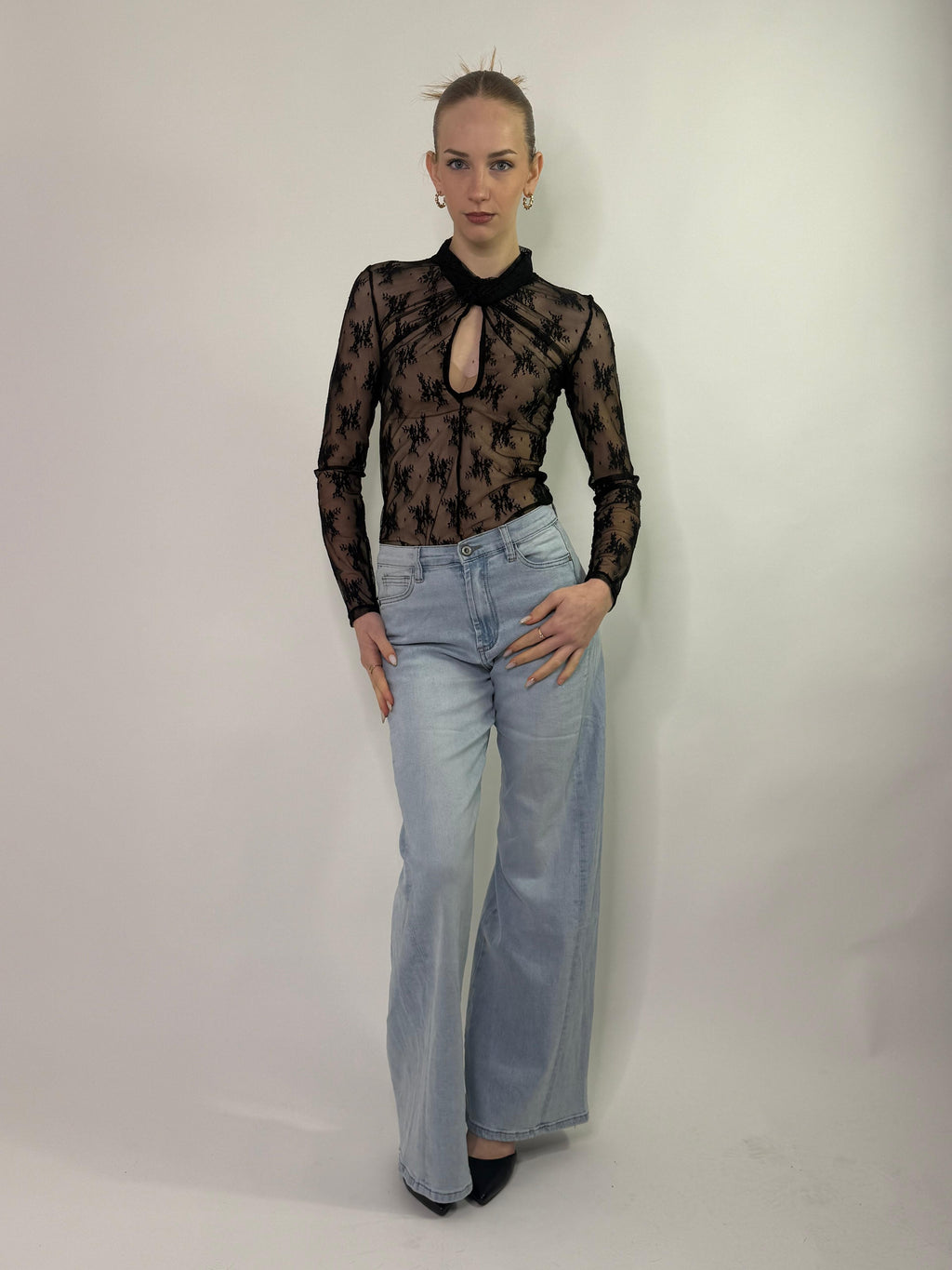 Maglia body in pizzo