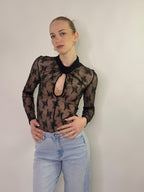 Maglia body in pizzo