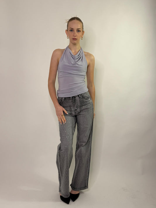 Jeans strass grey