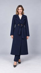 Cappotto lungo con cintura