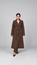 Cappotto lungo con cintura