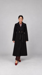 Cappotto lungo con cintura