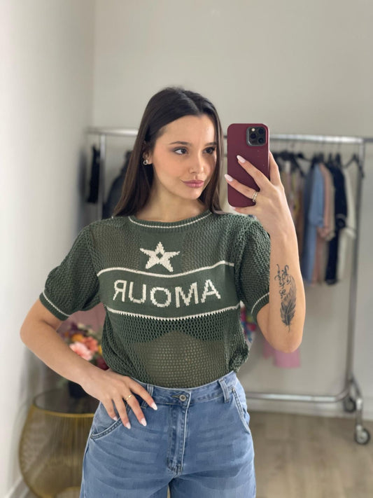 Maglia forato Amour