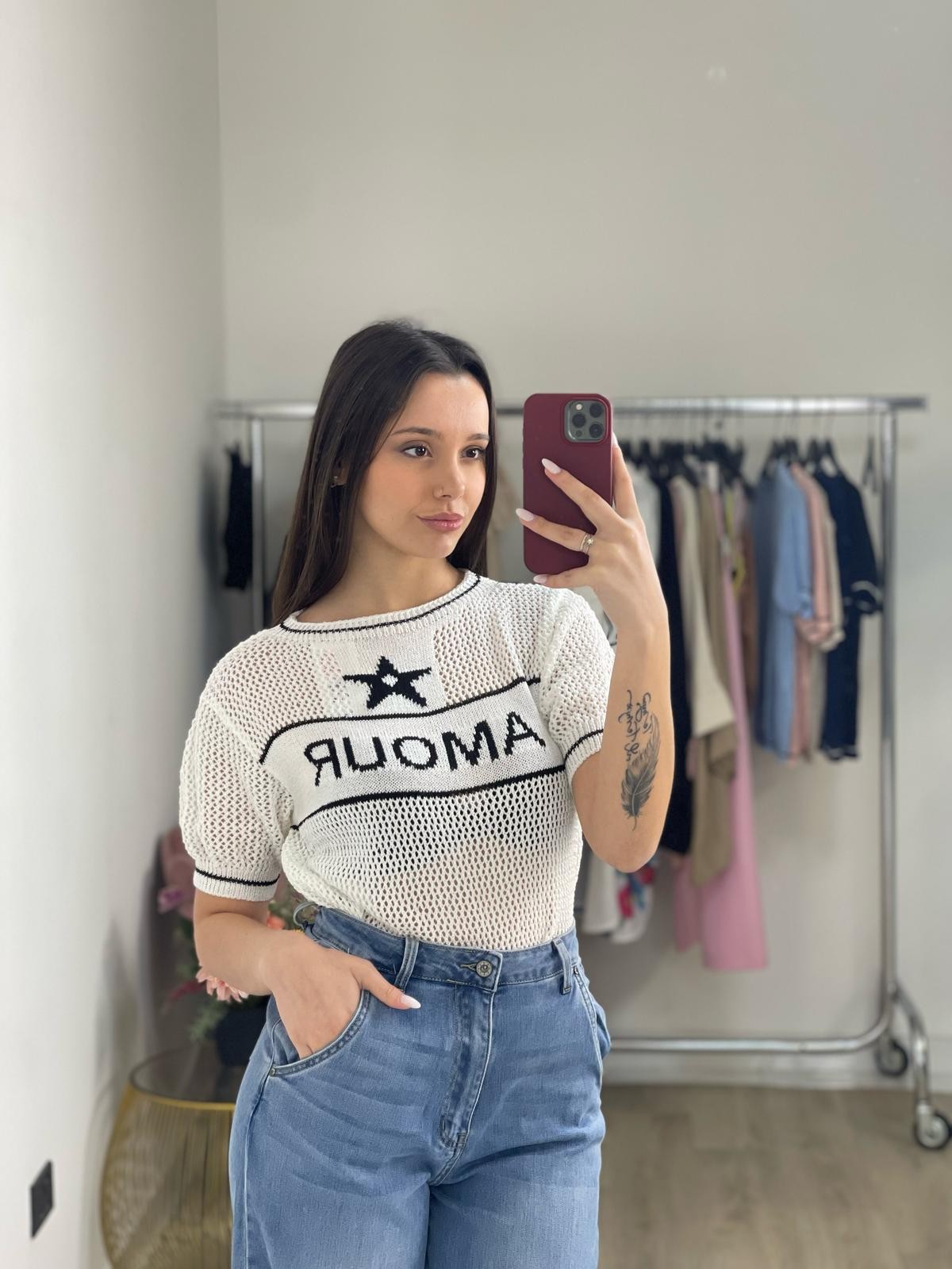 Maglia forato Amour