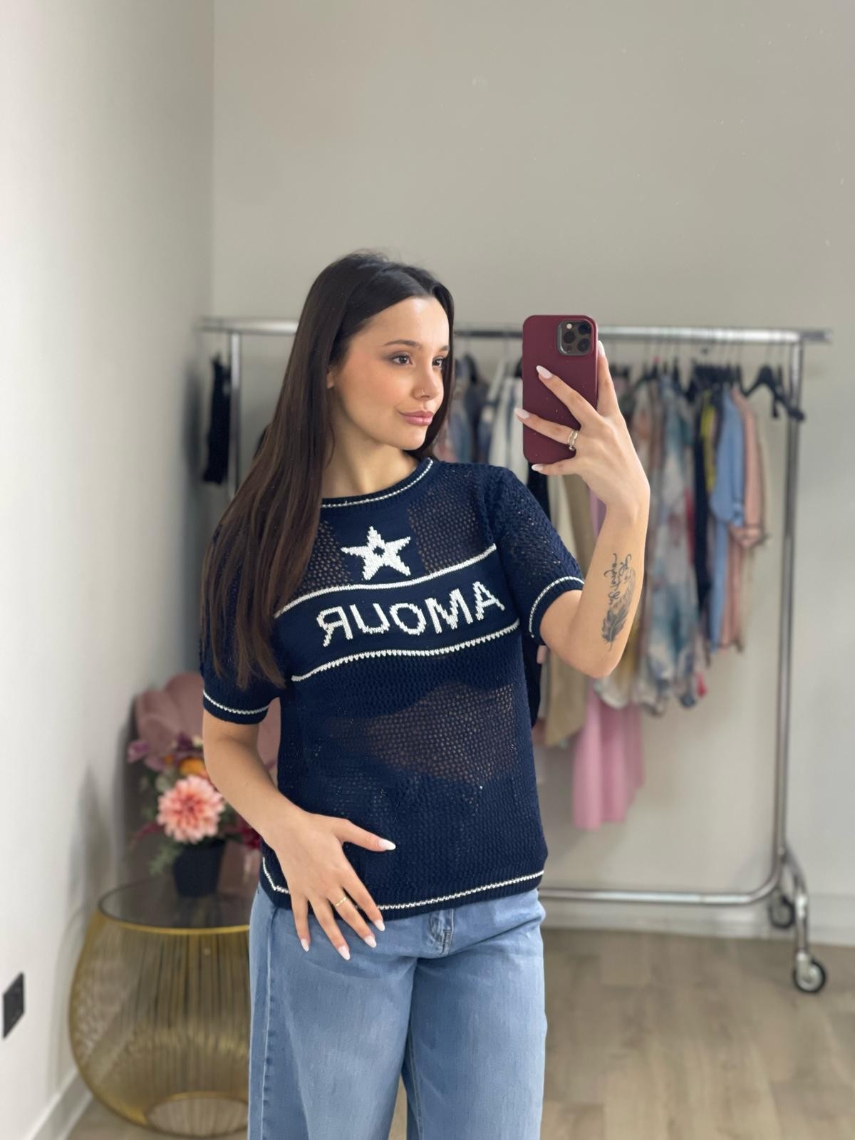 Maglia forato Amour