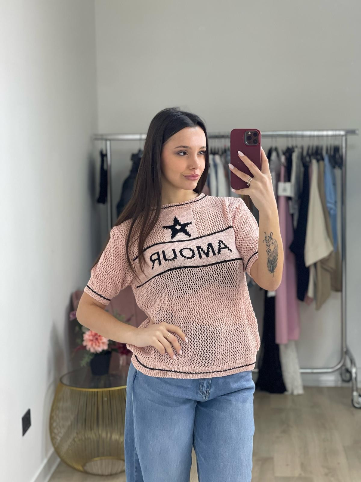 Maglia forato Amour