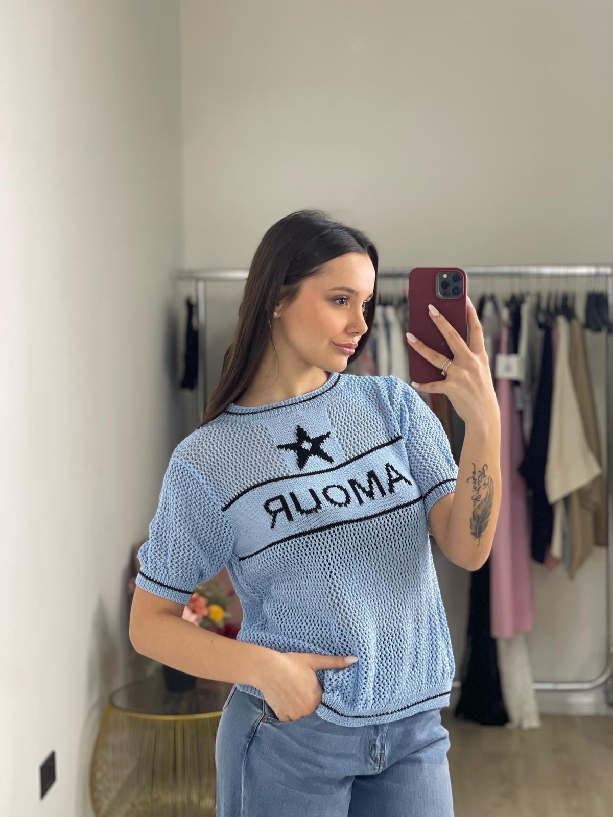 Maglia forato Amour