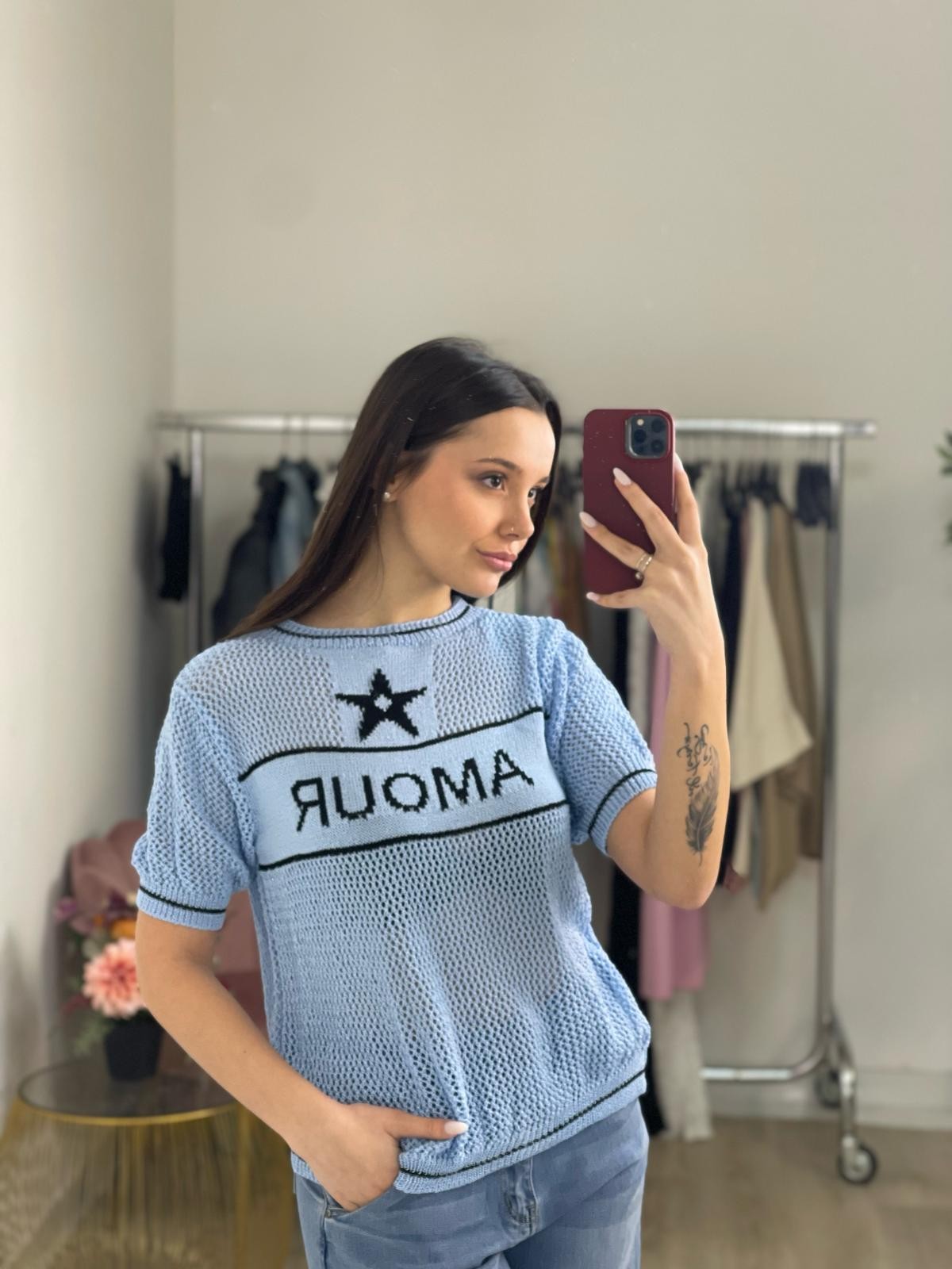 Maglia forato Amour