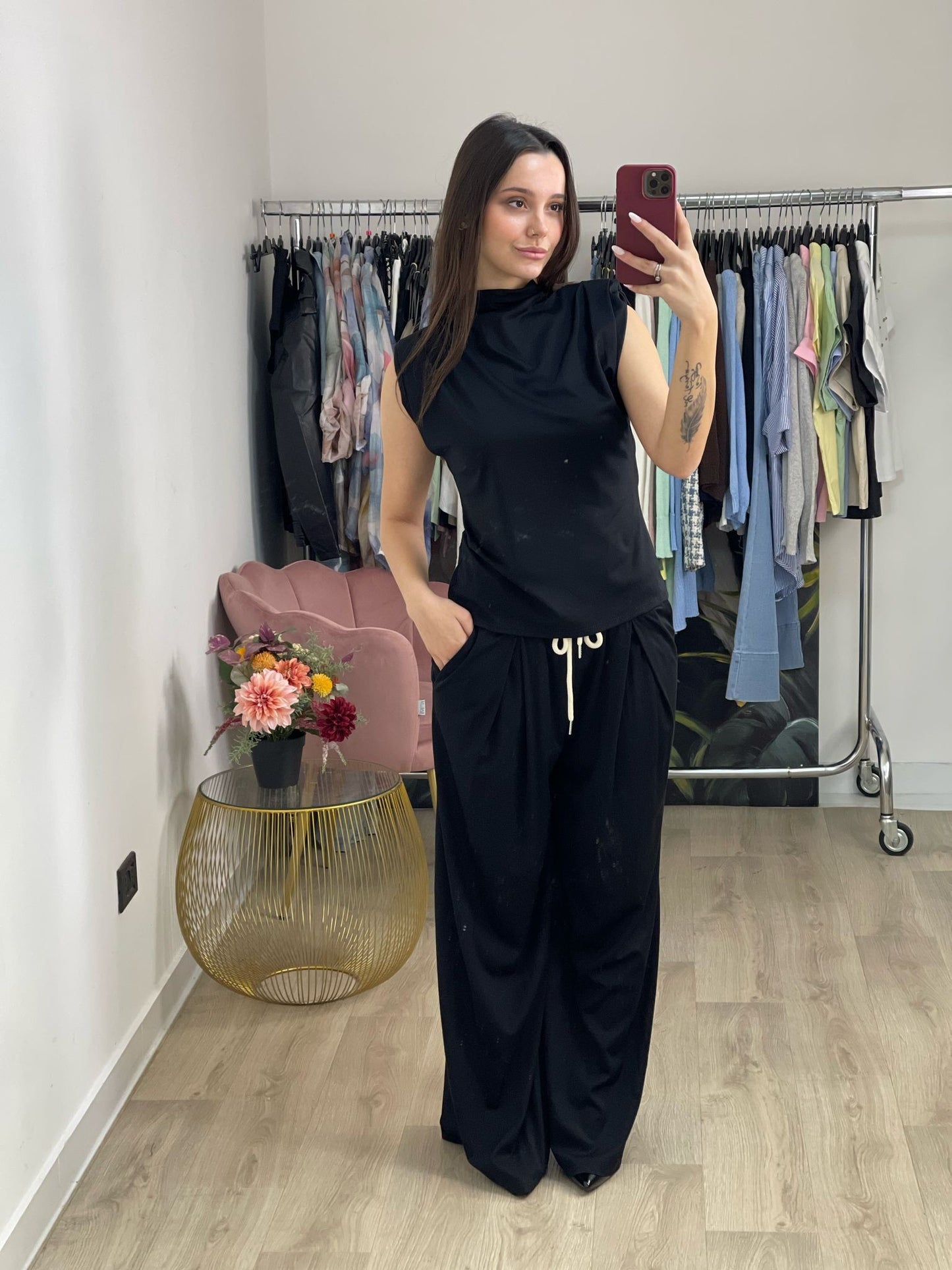 Pantalone tuta a palazzo
