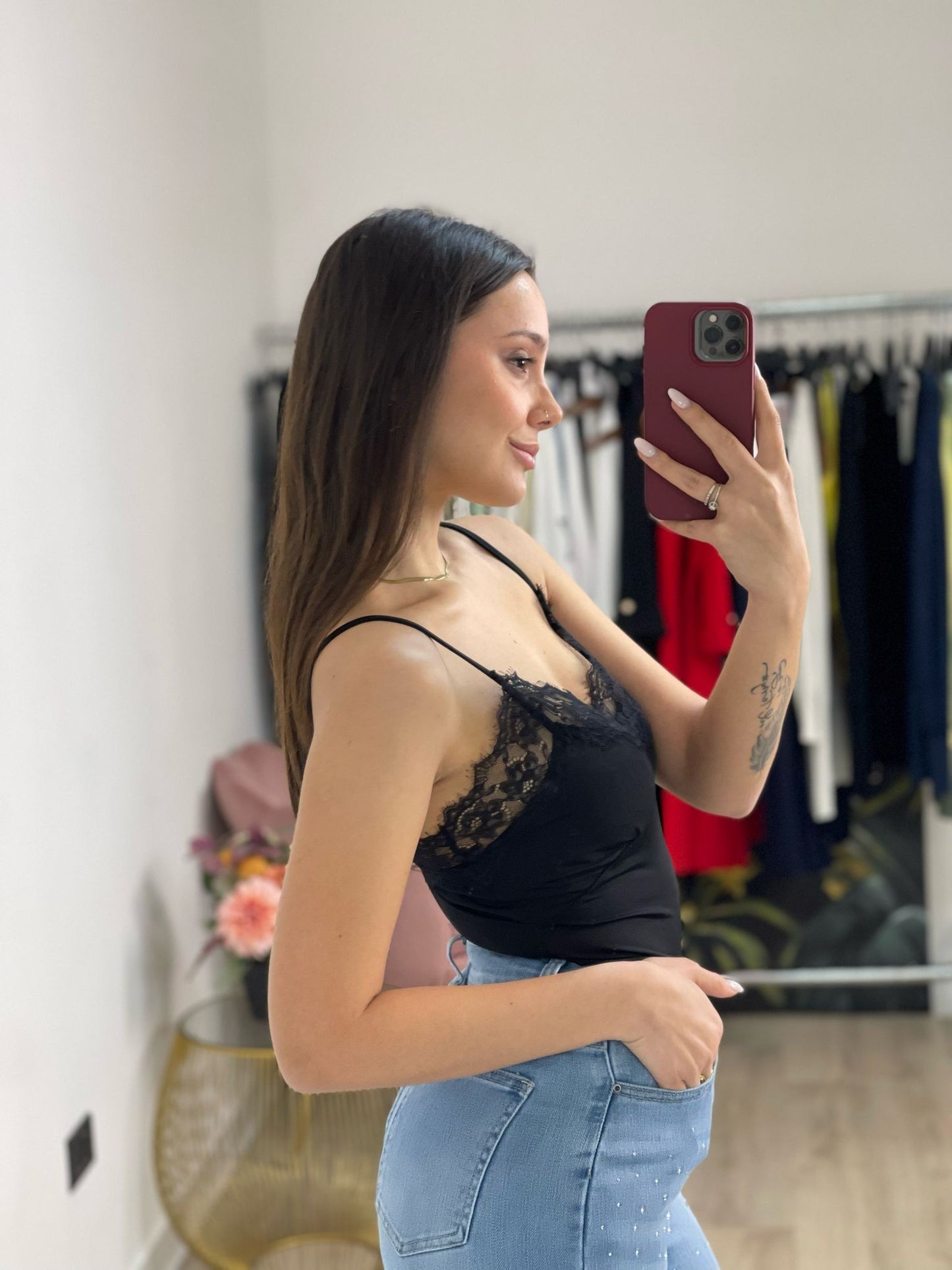Body canotta pizzo