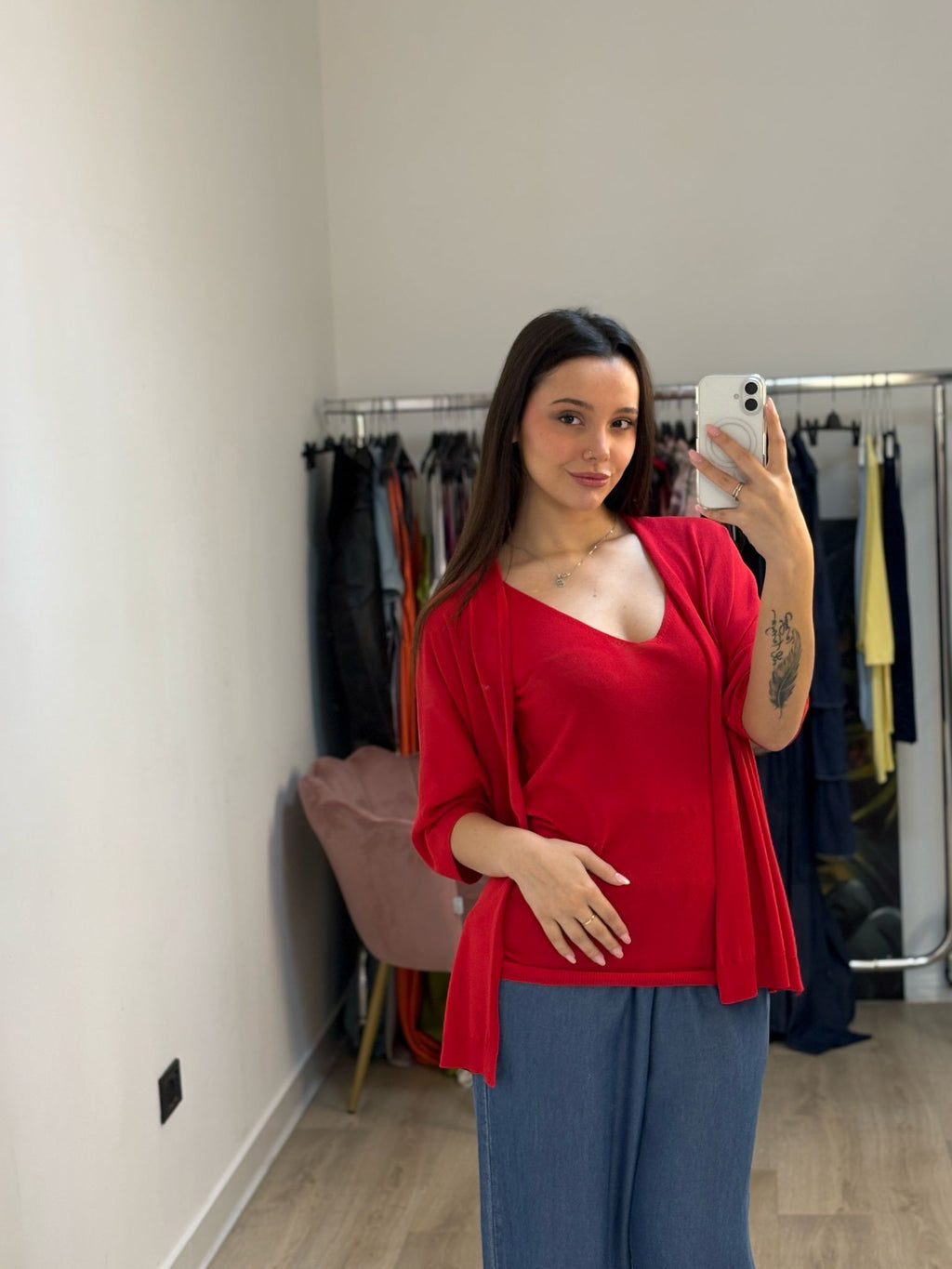 Canotta scollo V