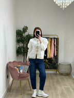 Jeans mom fit a vita alta