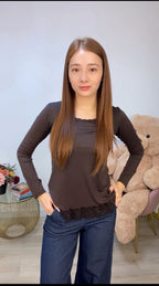 Maglia basic con pizzo