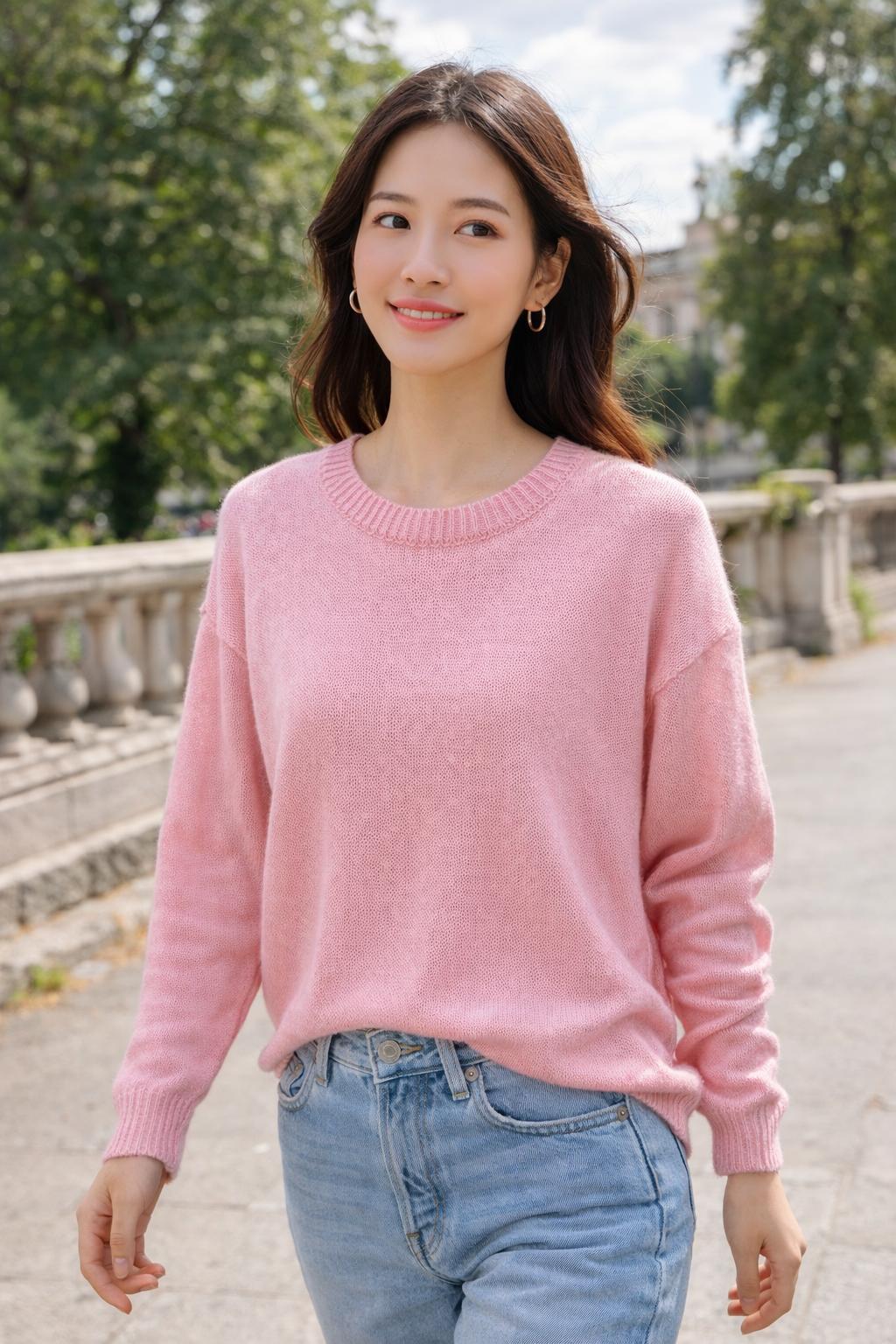 Maglia Primaverile Girocollo Cotone