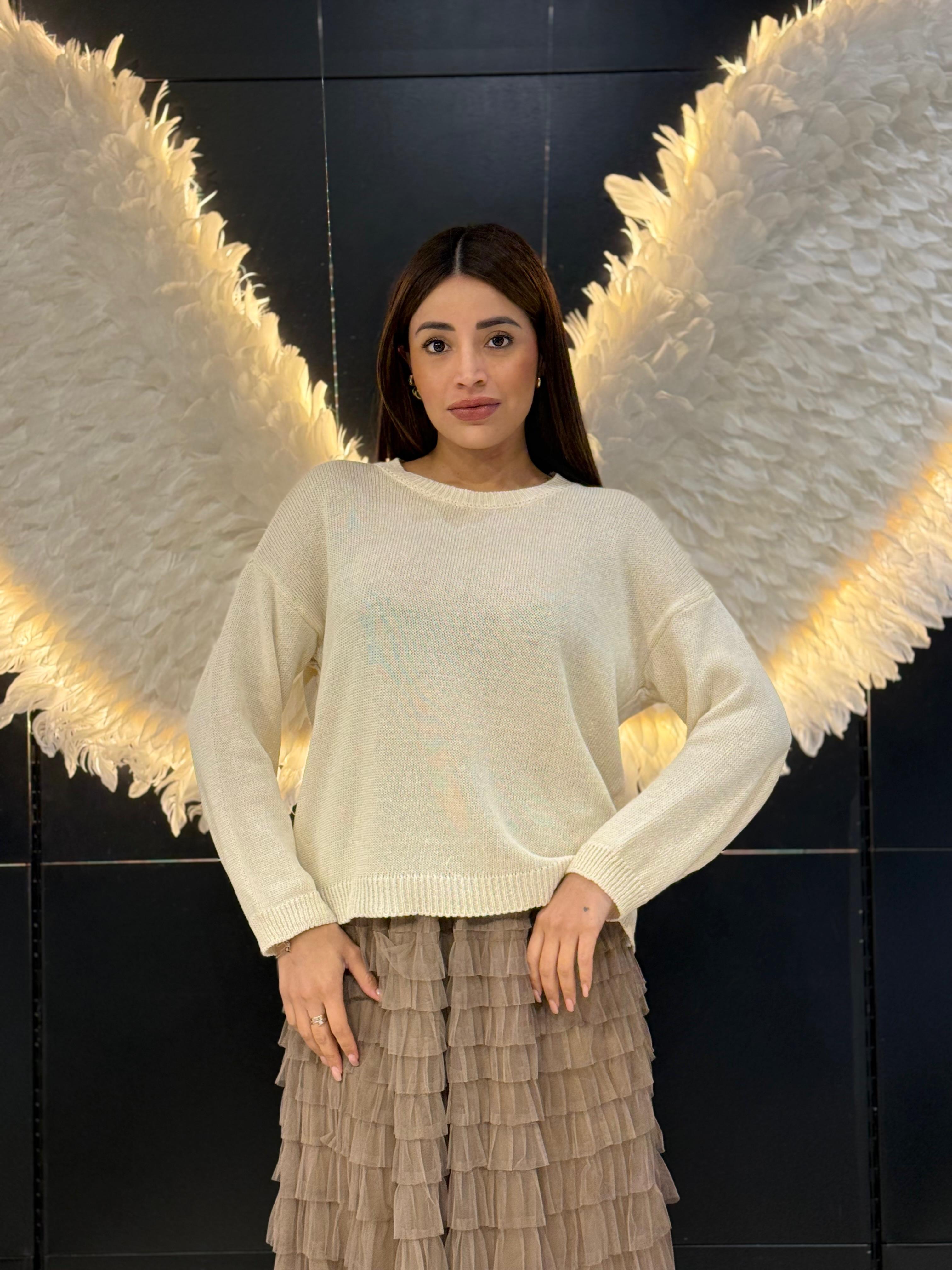 Maglia Primaverile Girocollo Cotone