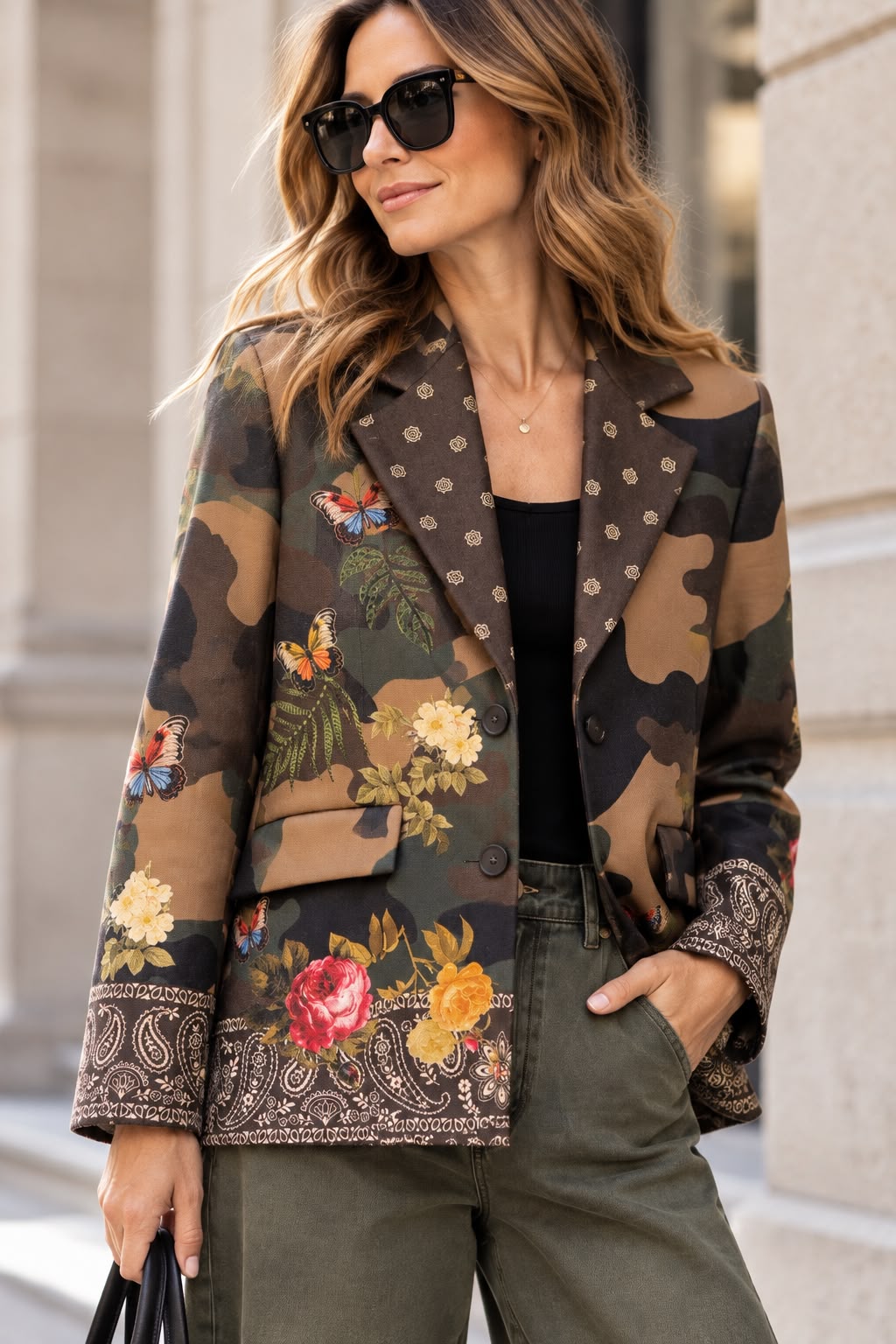 Giacca Blazer Camouflage Garden