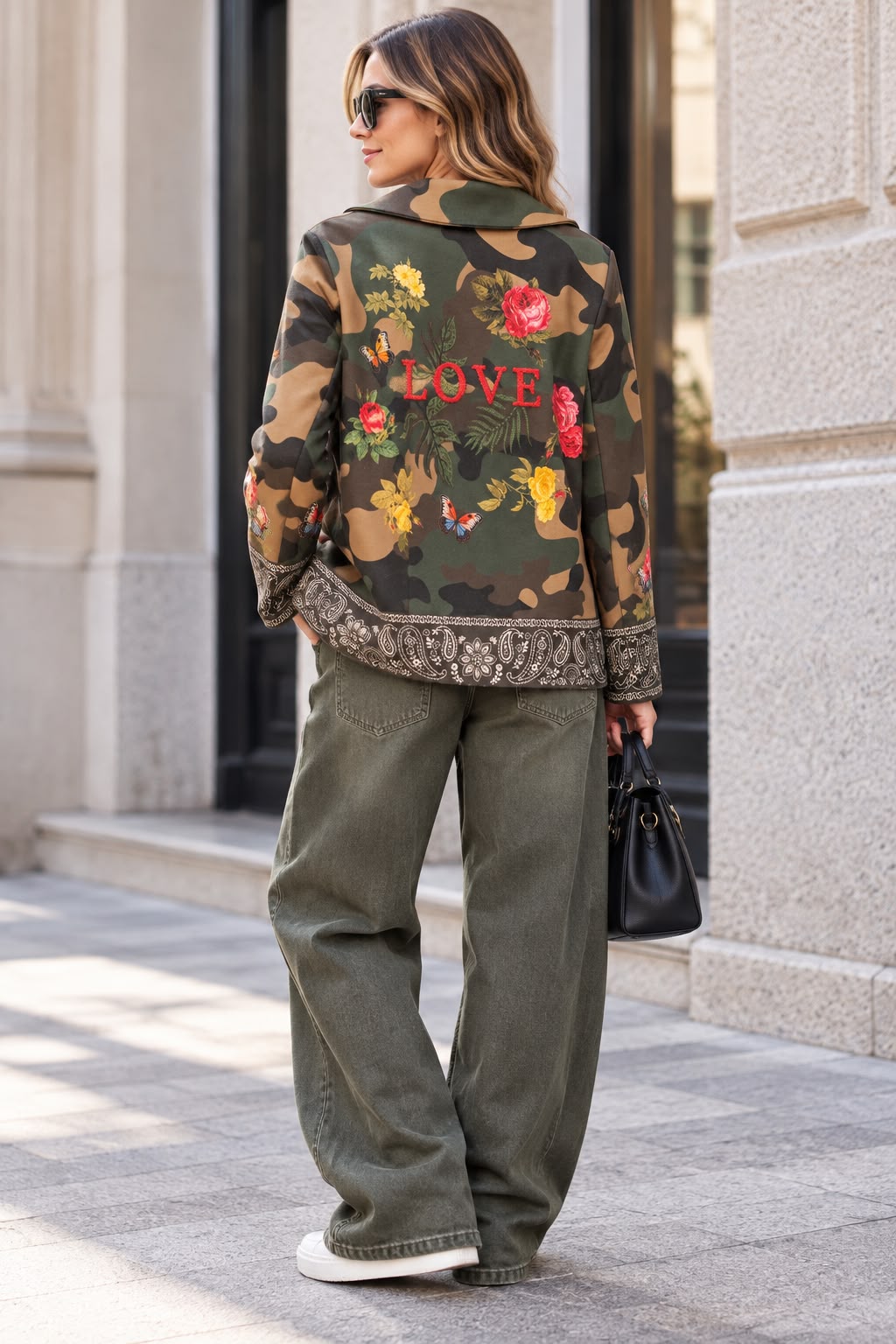 Giacca Blazer Camouflage Garden