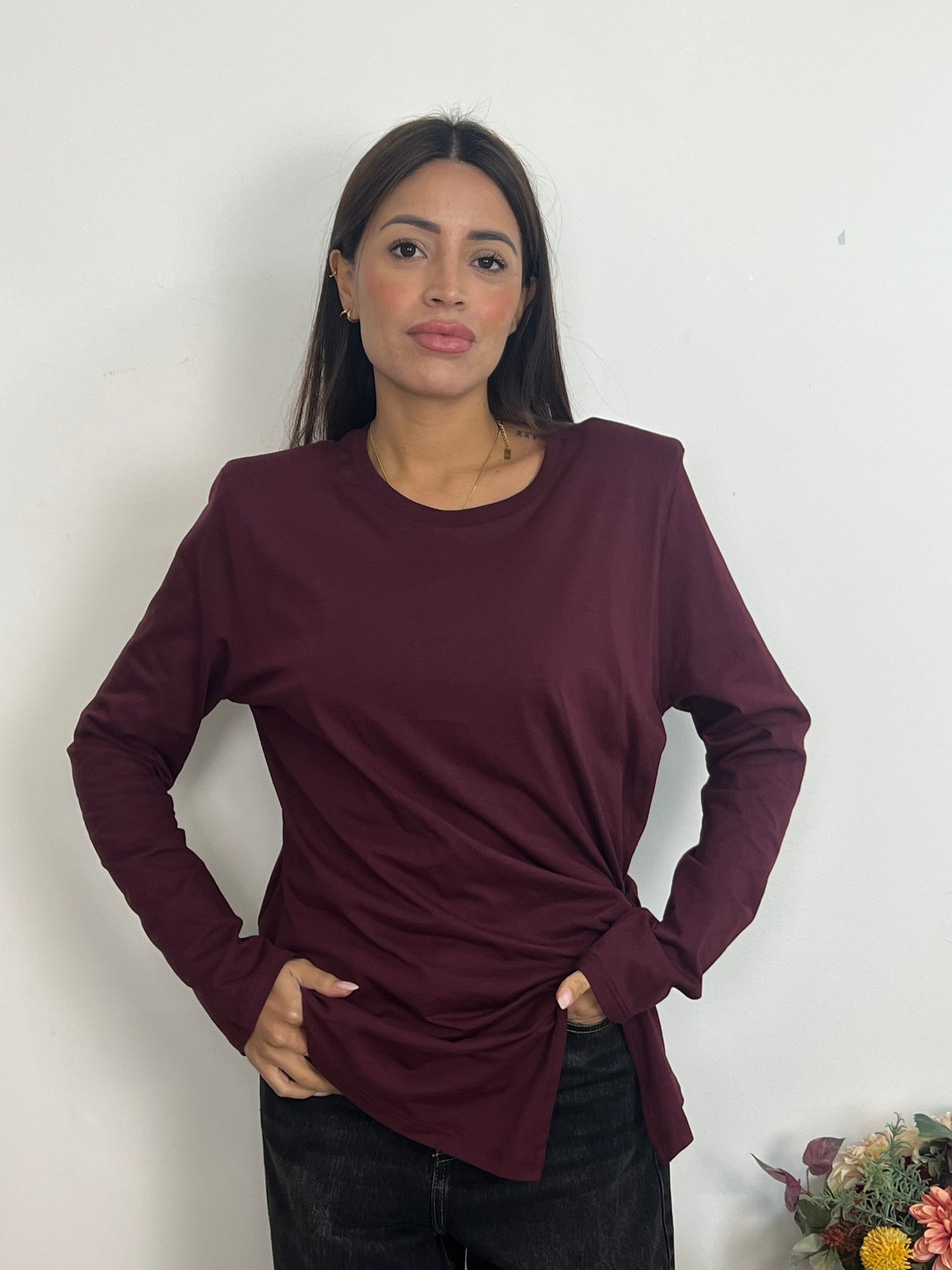 Maglia con Spalline con Lato Nodo Lumina