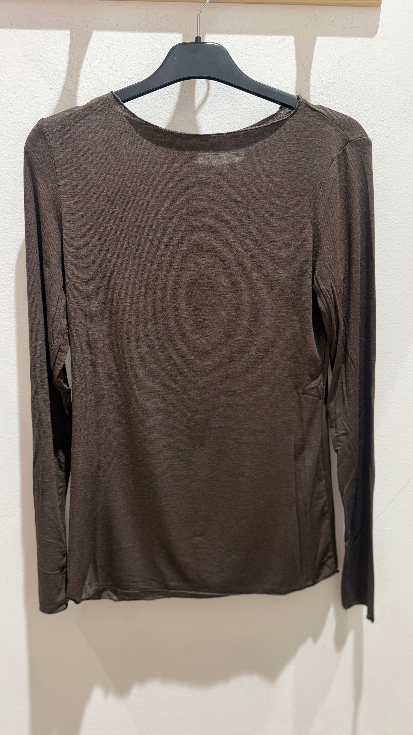 Maglietta girocollo con misto cashmere