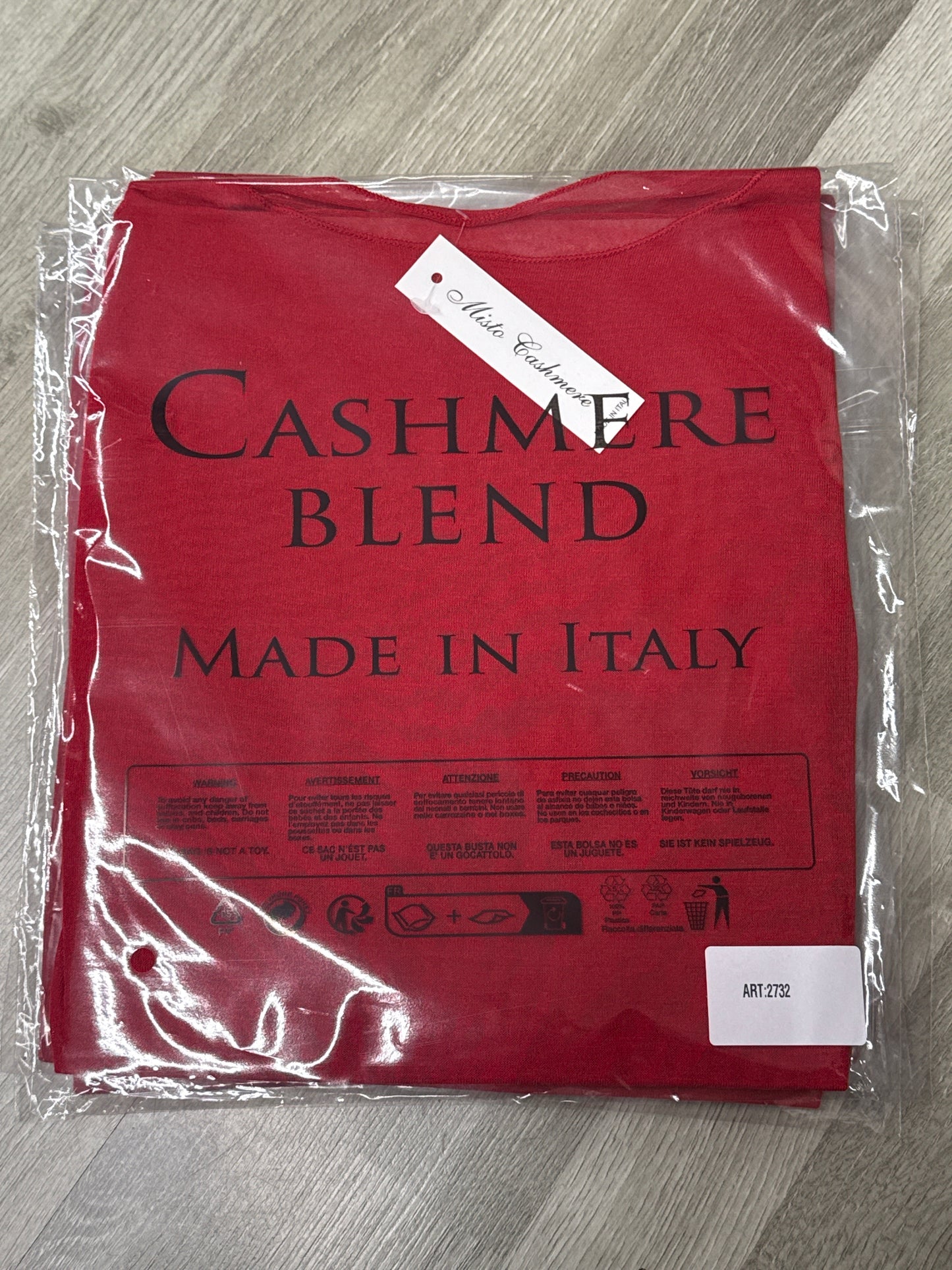 Maglietta girocollo con misto cashmere