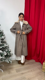 cappotto con pelo removibile