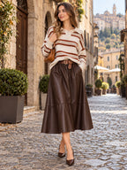Gonna Ecopelle Elasticizzata