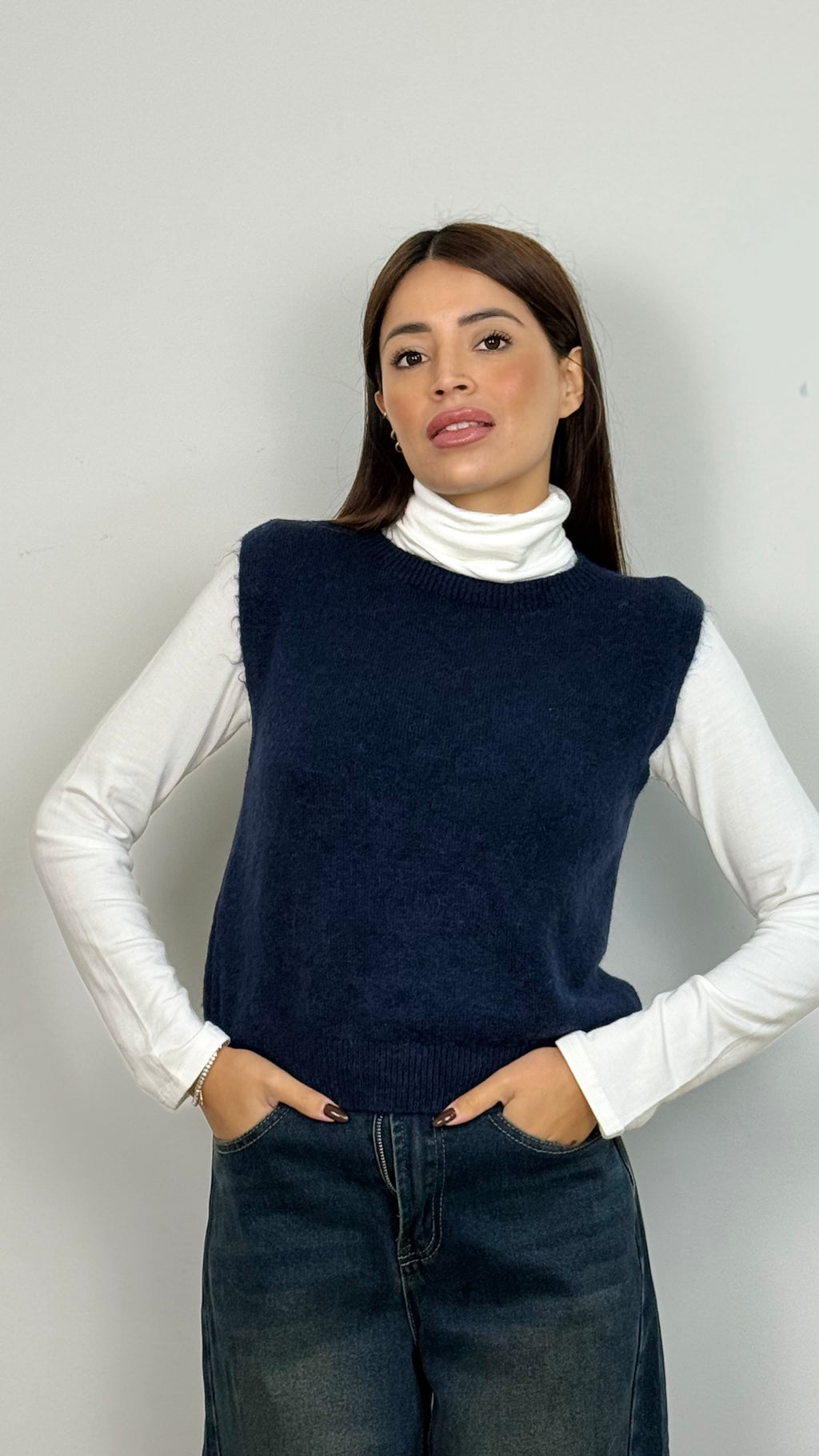 Gilet misto lana