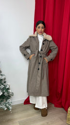 cappotto con pelo removibile