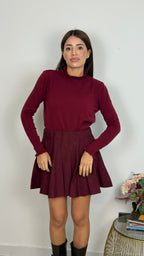 Minigonna in Maglia Plissettata