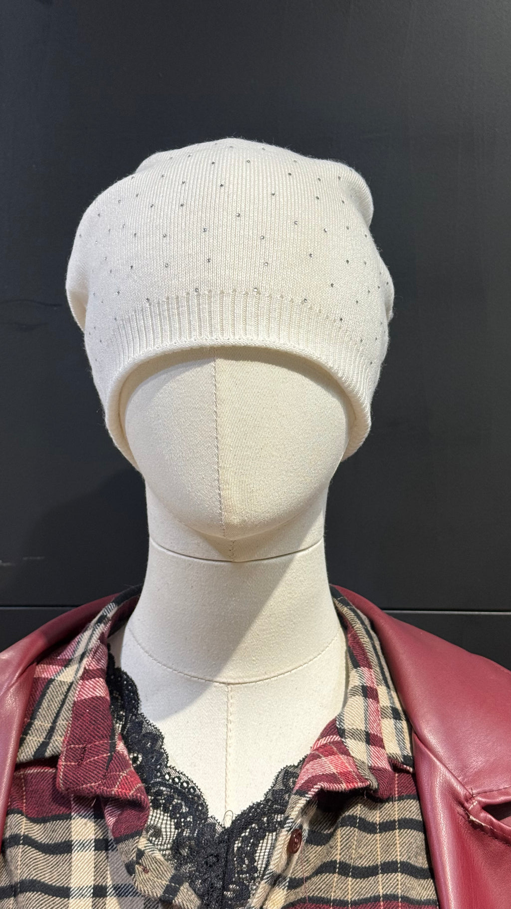 Cappello con Glitter Misto Cashmere