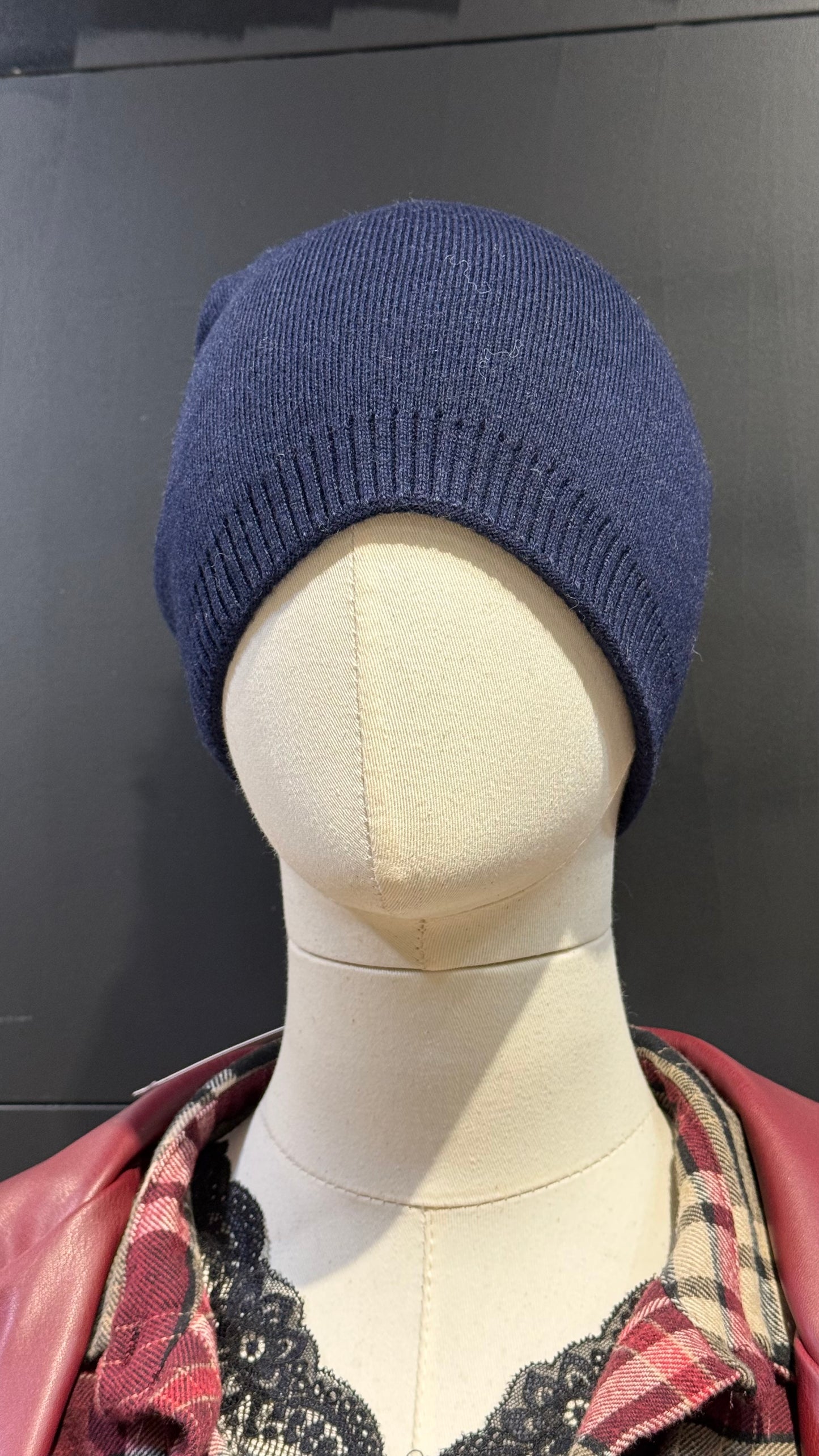 Cappello Misto Cashmere con PonPon