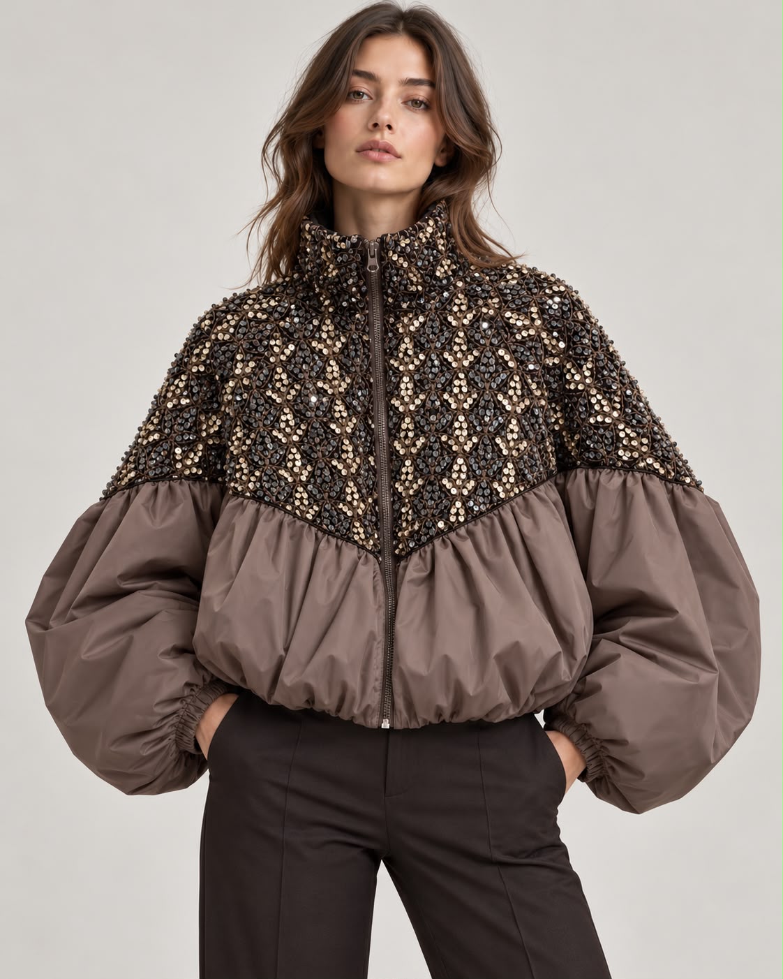 Bomber in paillettes chic