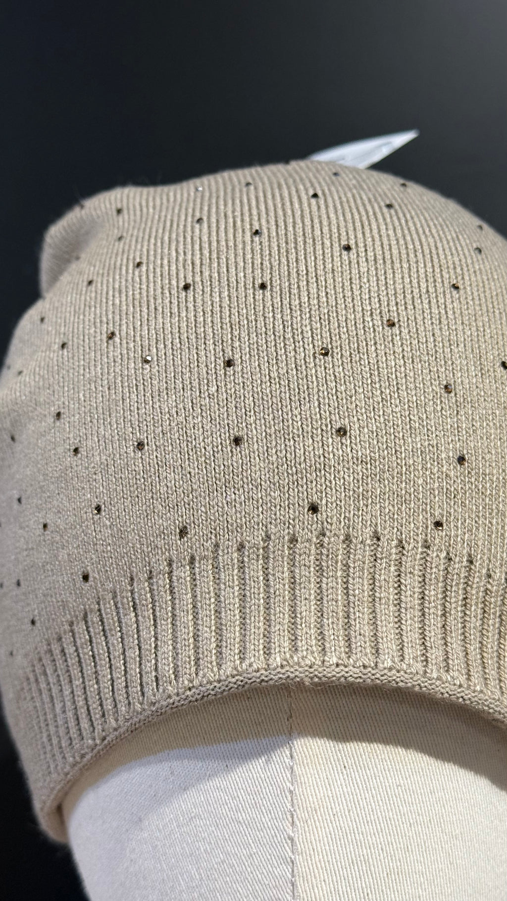 Cappello con Glitter Misto Cashmere