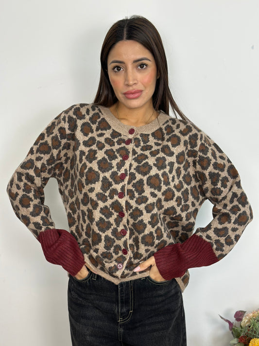 Cardigan maculato