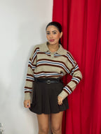 Maglia camicia a righe