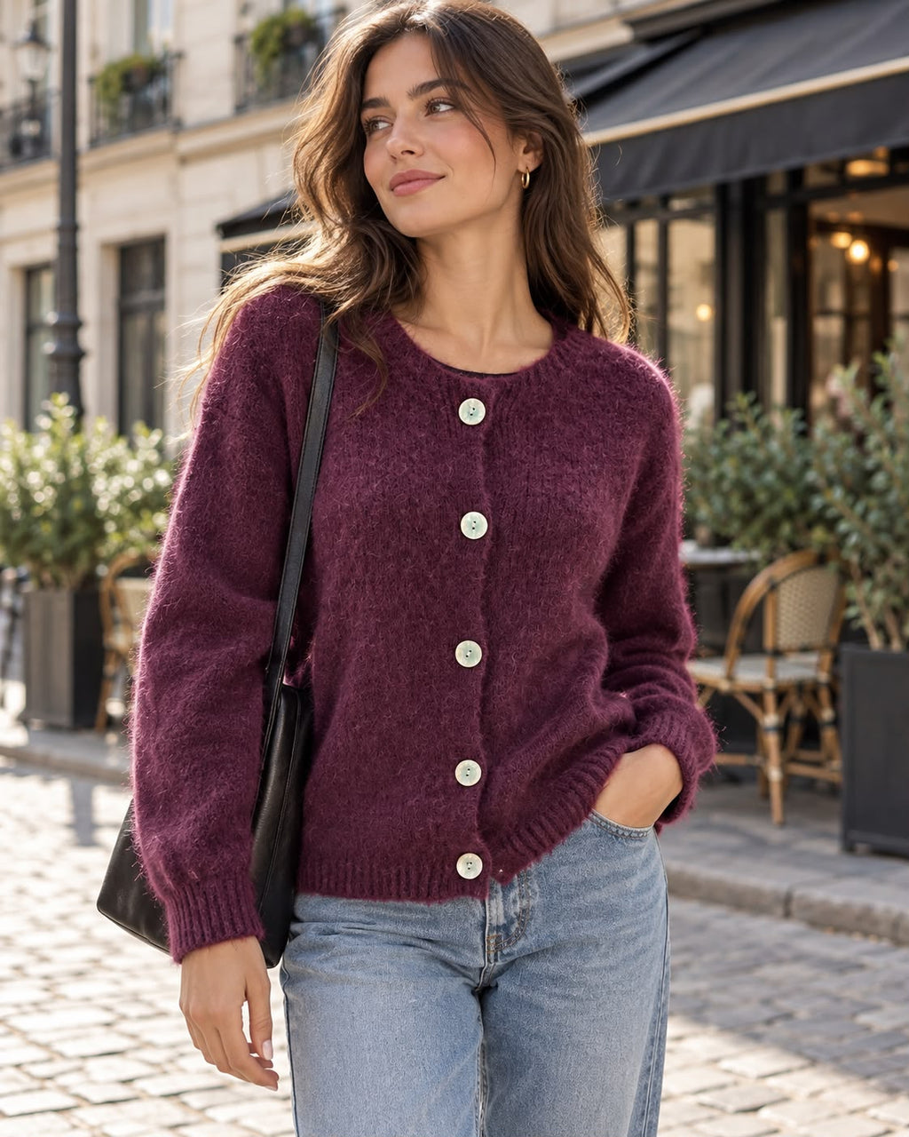 Maglione Chiusura a Bottoni